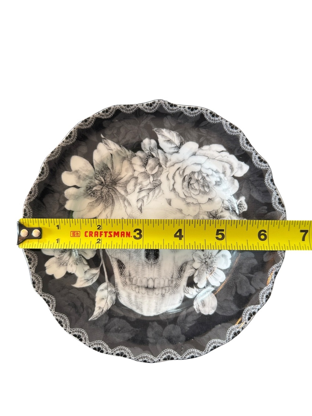 222 Fifth Marbella Skull Plates Set Of 4 Gothic Halloween Decor 8” - Picture 12 of 12